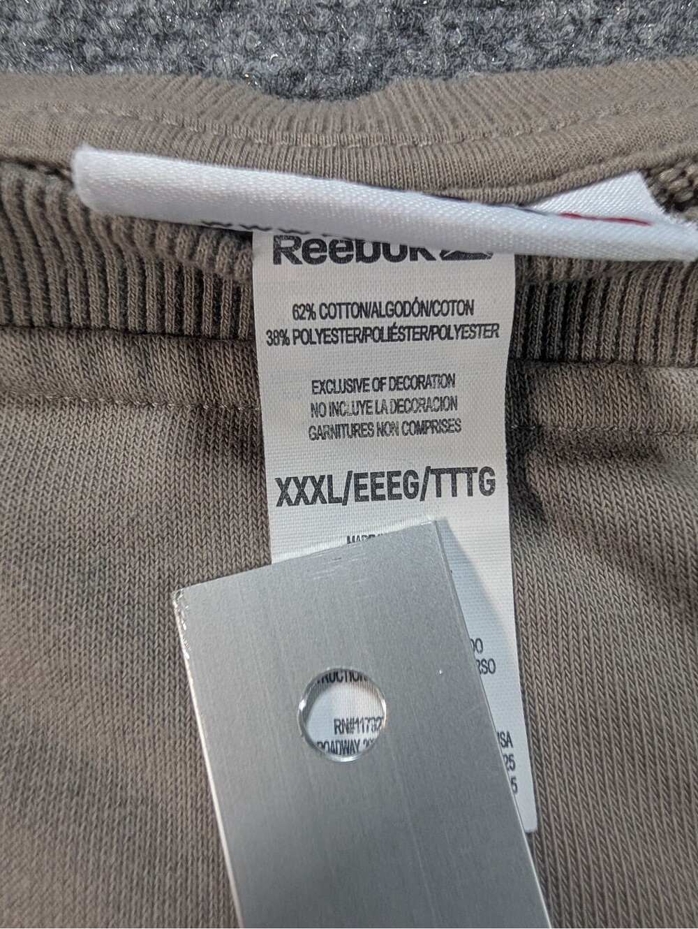 Reebok Women's Beige Oversized Pullover Sweatshirt XXXL - Picture 4 of 8